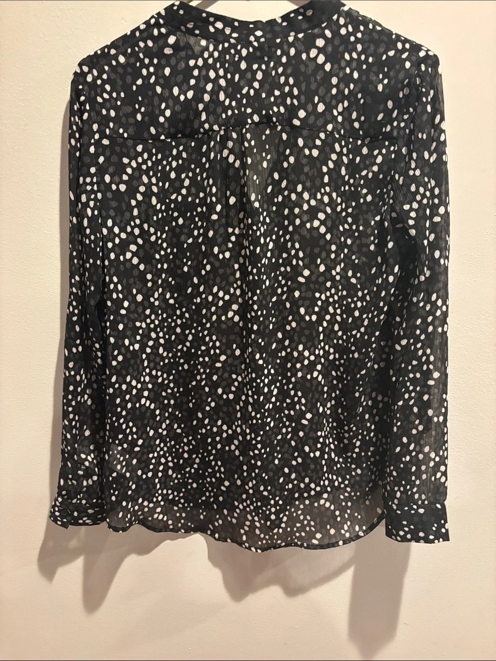 Kut from the Kloth Black and White Dot Print Button-Front Blouse - Picture 5 of 5